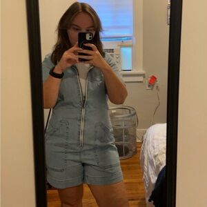 Everlane Denim Zip-Up Jumpsuit